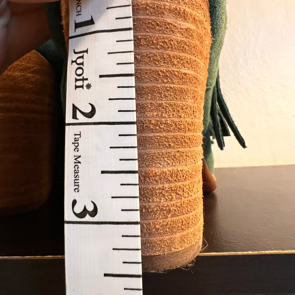 Kork-Ease Charley Green Suede Mules with Tassels - Picture 8 of 8